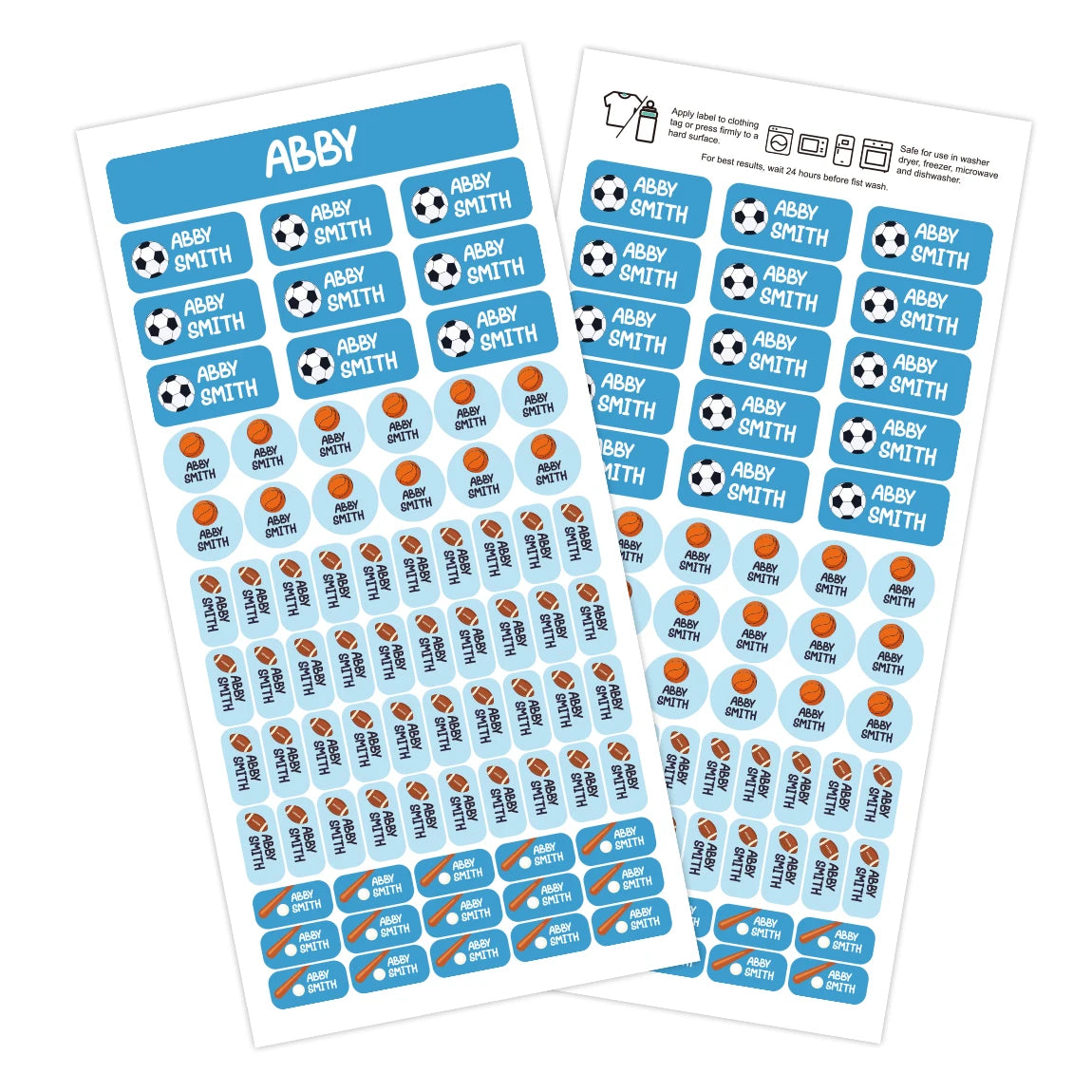 140PCS Personalized Kids Name Labels, Waterproof Custom Stickers for Bottles, Clothes, School Supplies and Daycare Items