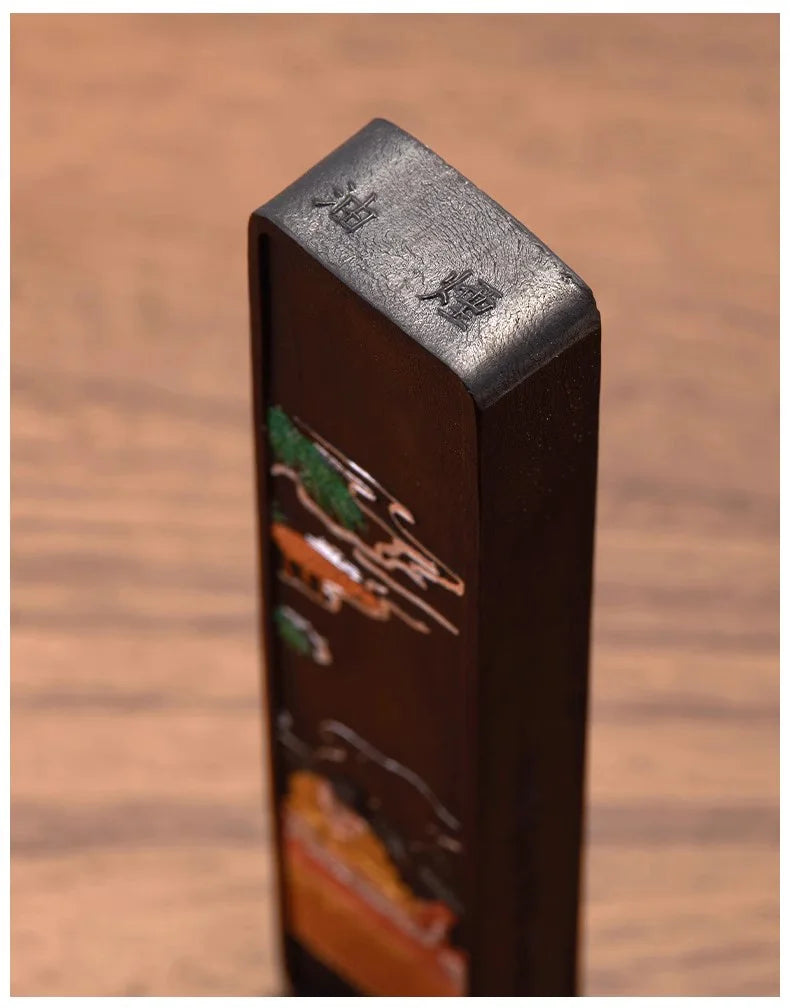 Traditional Chinese Sumi Ink Stick Black Color Inkstick Calligraphy Writing Painting Ink Bar Watercolor Fabric Paint Ink Block