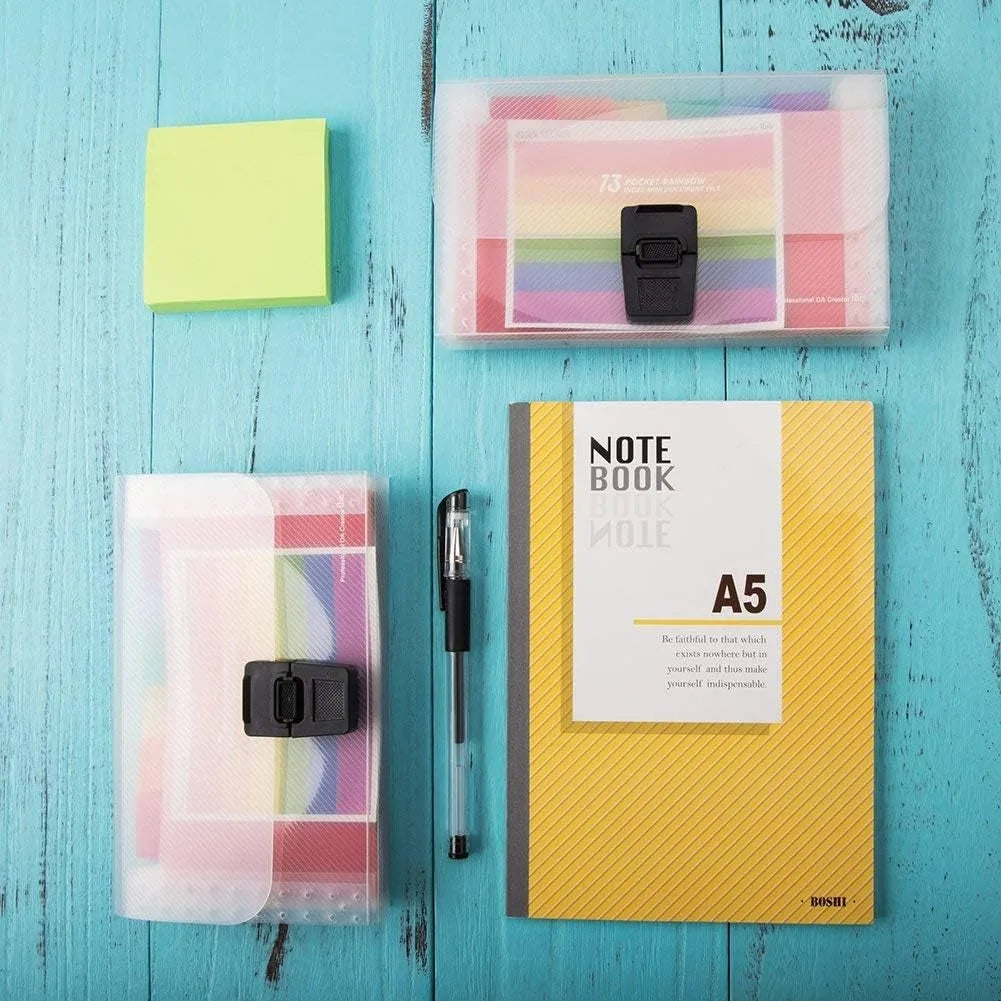 Mini accordion-style file organizer, expandable, portable folders, suitable for office and home use, for back-to-school season
