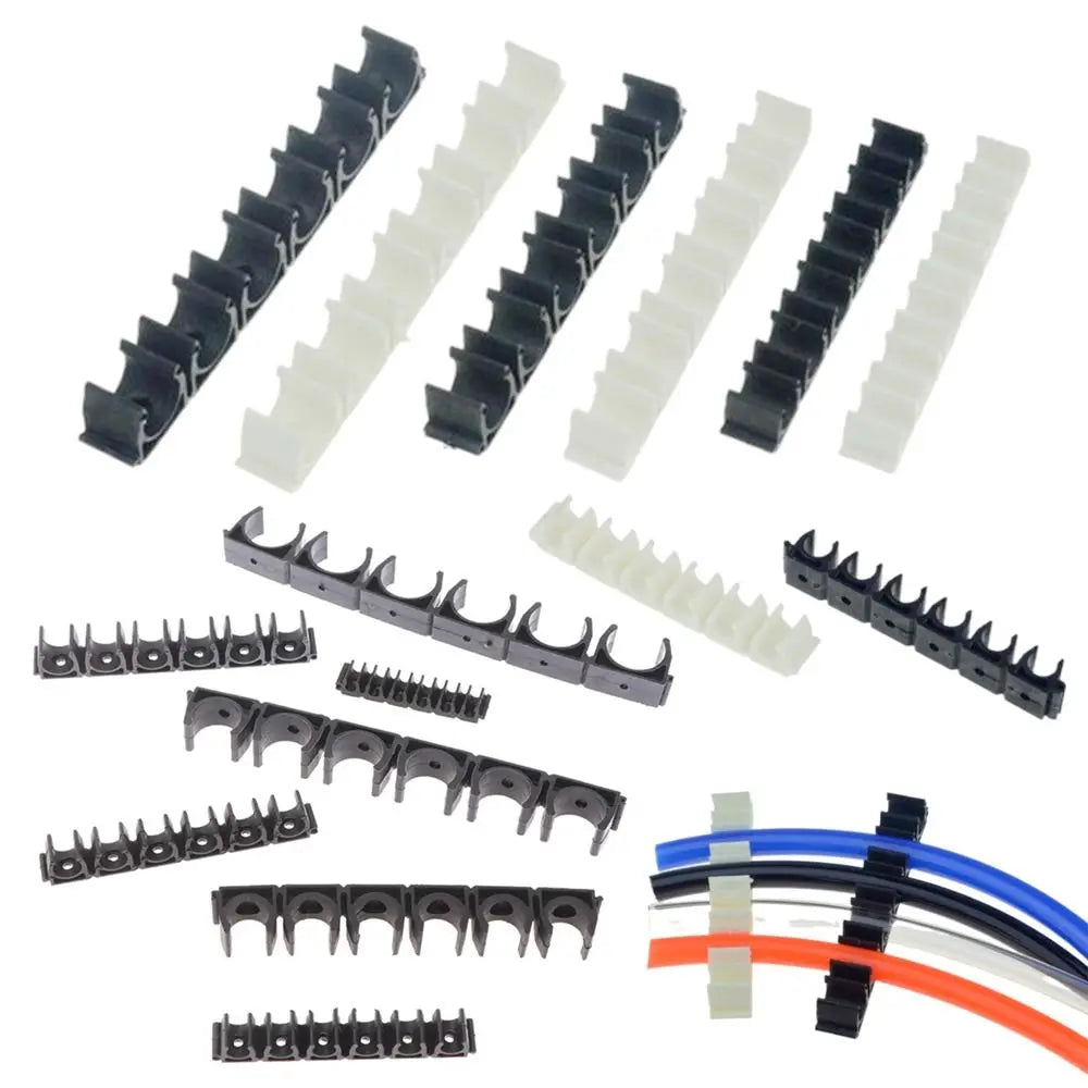 4/6/8/10/12mm Nylon Pneumatic Tube Air Hose Fixing Clamp 6 Way Water Pipe Holder Gas Compressor Tubing Diversion Flow Clip