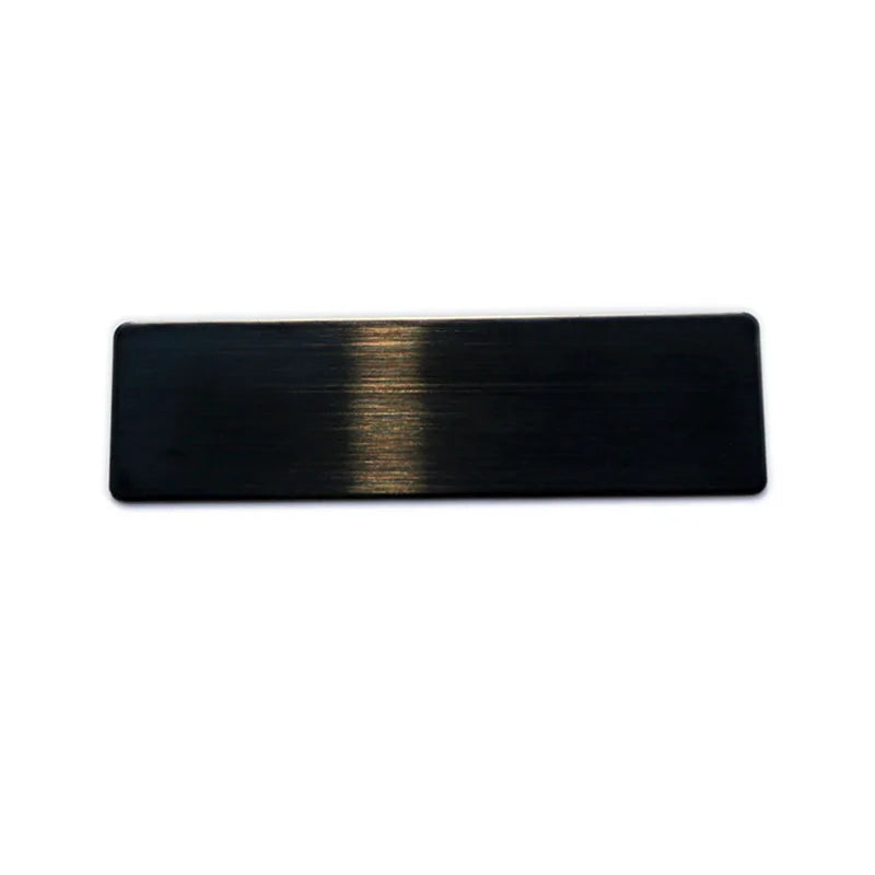 10pcs Brushed gold plate Laser Engraving Metal Name Badge Gold Silver Color Mirror Brushed Stainless Steel Badge Blank Material