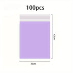 100Pcs Purple Courier Envelope Shipping Packaging Bags Poly Mailer Bag Waterproof Storage Bag Self Adhesive Seal Plastic Packagi