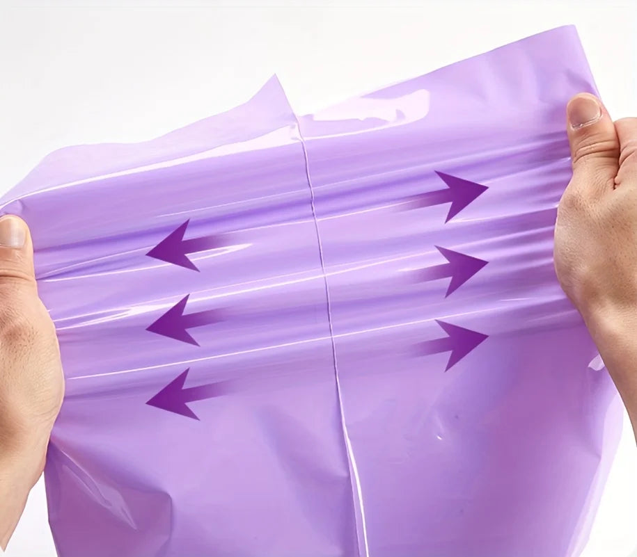 33 Pcs Purple Poly Mailers Self-Seal Shipping Bags, Uncoated Reusable Polyethylene Mailing Envelopes with Adhesive Strip, Waterp