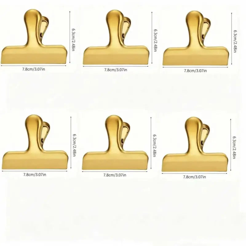 1/3/6PCS Multi-function Light Luxury Vintage Binder Metal Planner Clip Color Clamp Office Decorative Supply School Stationery