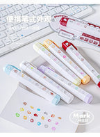 Cute Multi-link Mood Stamp Set – Kawaii INS Style Journal Diary Stamps, Scrapbooking Supplies for Planners Crafting, Creative Marking Tools for Teens Girls