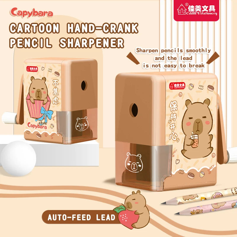Capybara Pencil Sharpener Fast Sharpening Easy to Use for Kids Students School Office Stationery Cute Anime Merch Kawaii Gift