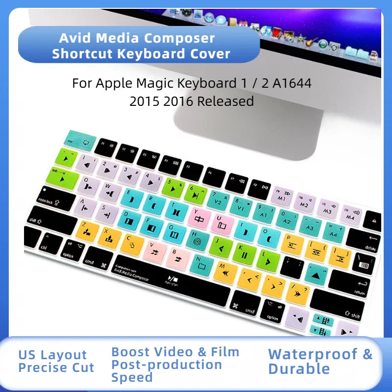 Ableton Live Avid Pro Tools Final Cut Pro X PS Hotkey Functional Keyboard Cover US Layout for Magic Keyboard A1644 MLA22B/A