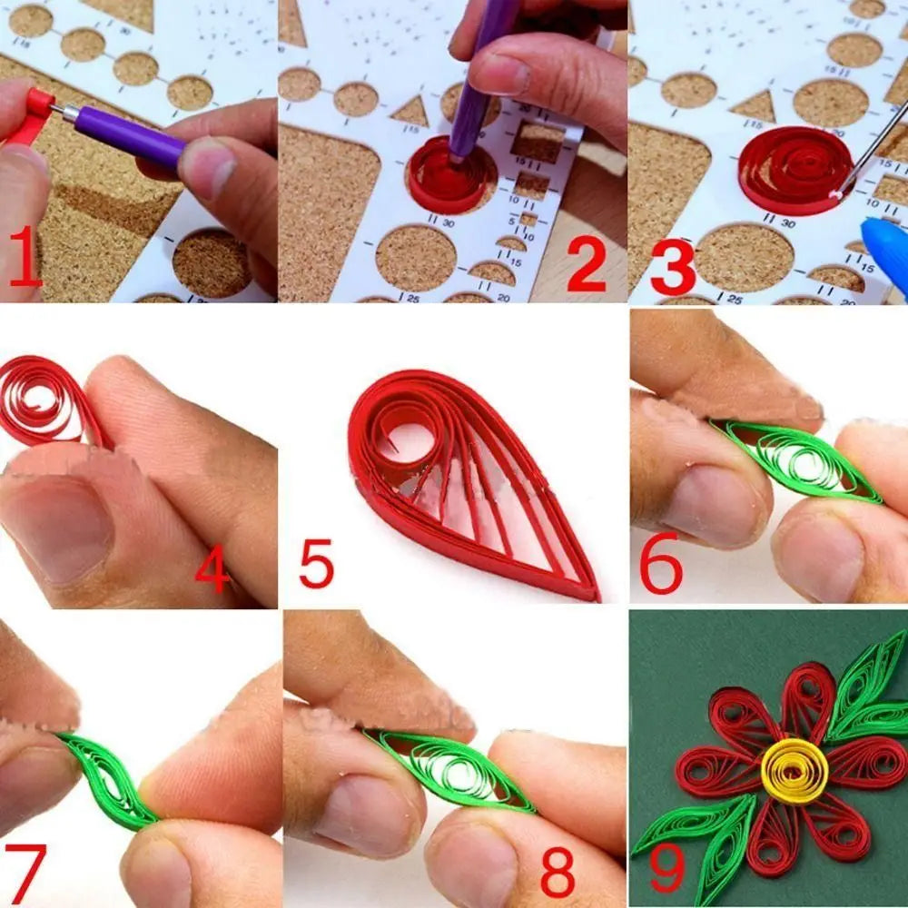 180Ocs Creative 3/5/7/10mm Quilling Paper 36Colors DIY Flower Gift Paper Handmade Origami Quilling Tools