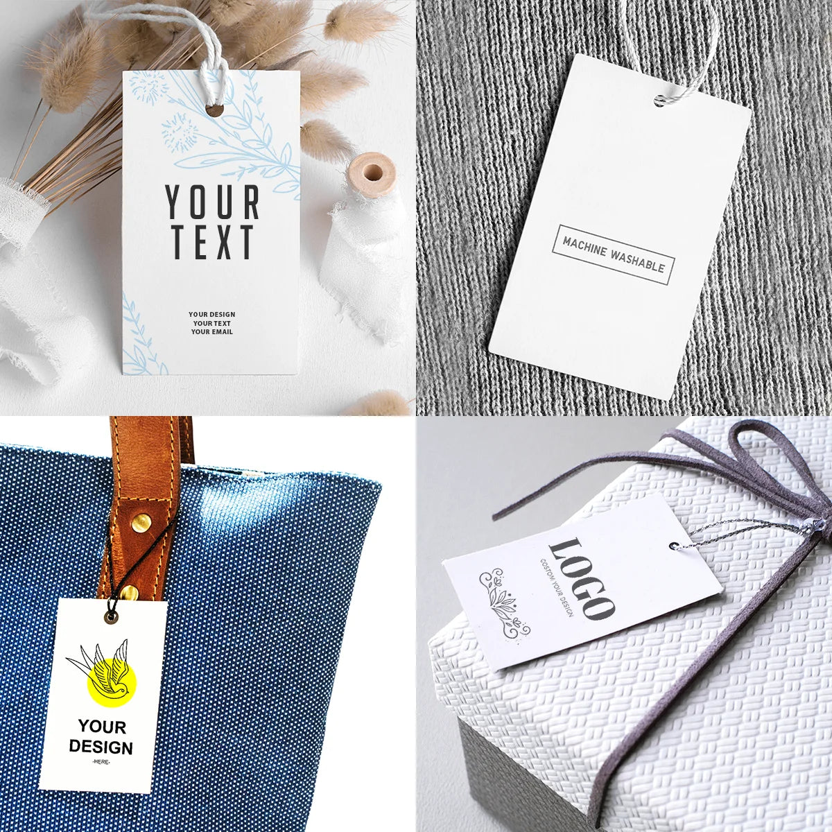 Custom Tags for Clothes Rectangle Personalized Hang Tags for Wedding Thank You Gift Tags for Birthdays Bridal Showers Christmas
