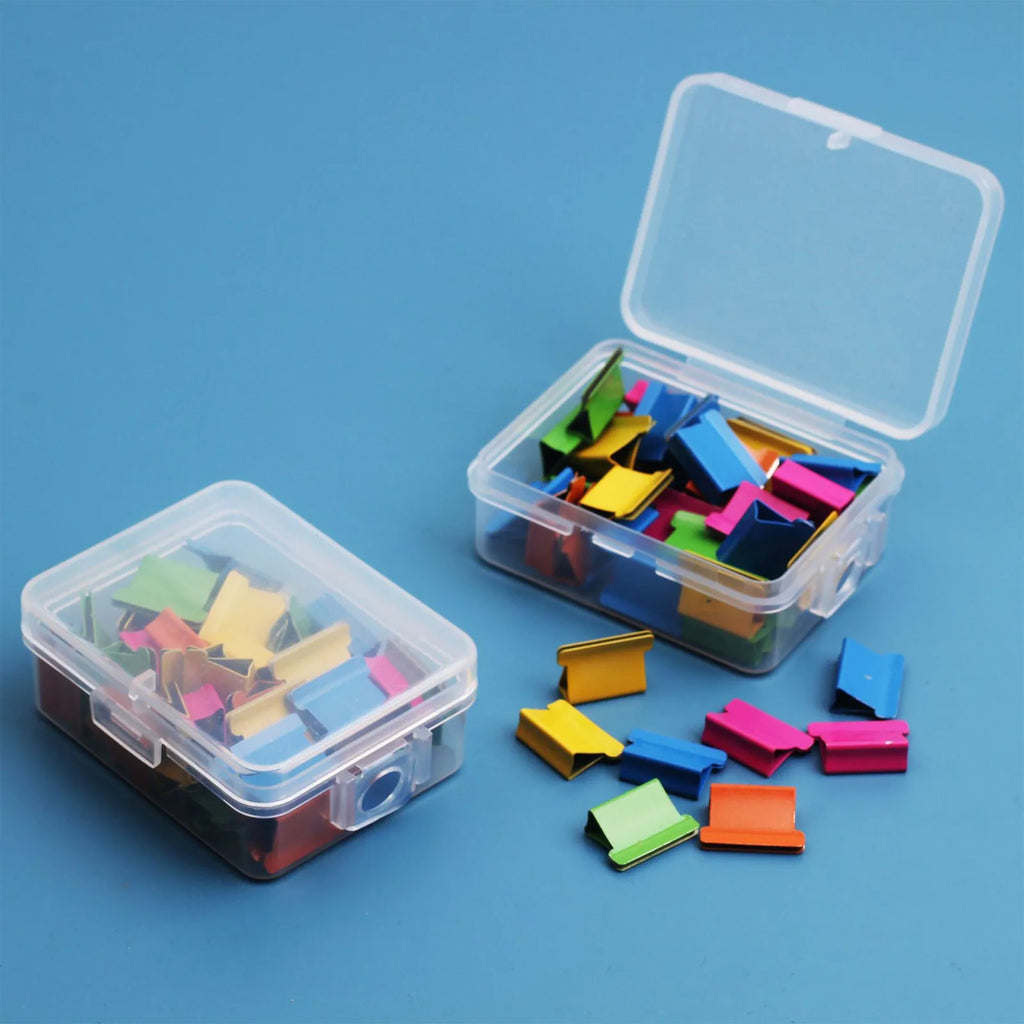 Push Stapler Binder Clips Paper Clamps Desktop Stapler Reusable Creative Stapler and Sraple Pins School Office Binding Supplies