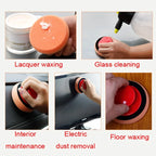 4 Inch Foam Wax Applicator Pads with Red Handle Soft Sponge Polishing Pads for Car Cleaning and Paint Maintenance