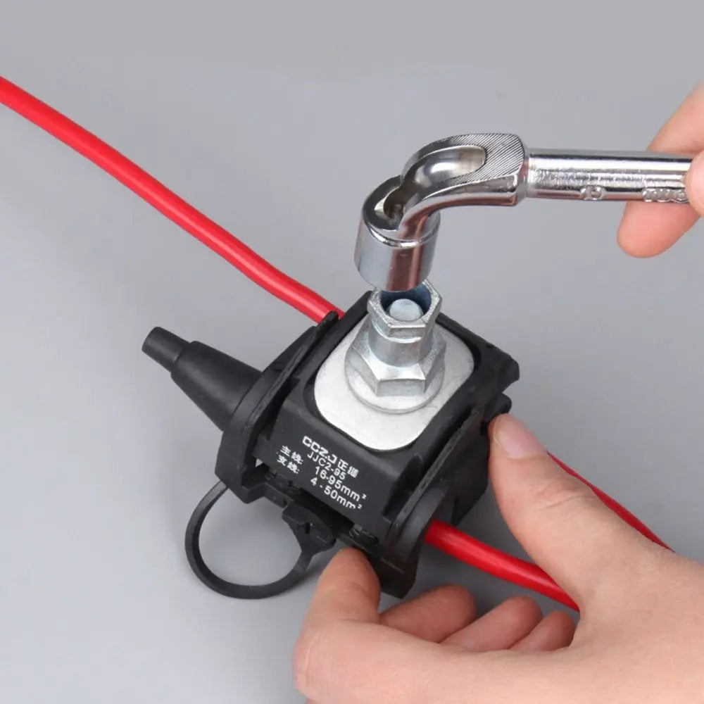 New 63A/75A Insulation Piercing Connector No-Peeling Cable Cable Clips T Shape Wiring Accessories Piercing Connector Clamp