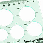 Brand New Green Geometric Template Ruler Mapping Drawing Tools Ruler Suitable For Student School Stationery