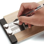 High-precision Scale Ruler T-type Hole Ruler Stainless Woodworking Scribing Mark Line Gauge Carpenter Measuring Tool