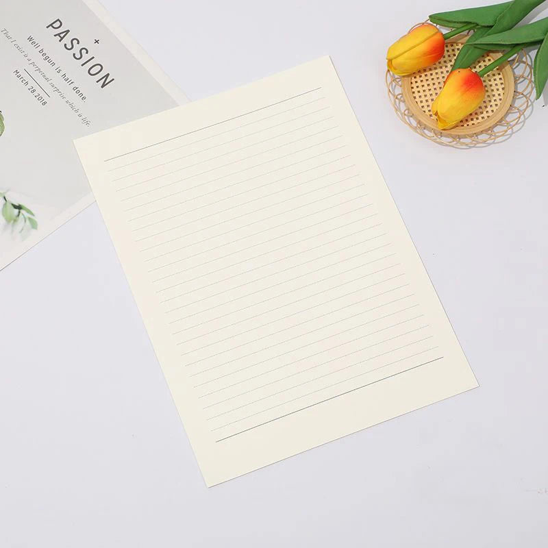 Retro Letter Writing Paper Set 10 Horizontal Blank Paper Suitable for  Invitation  and  Greetings  Classic Style  Writing  Paper