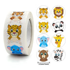100-500pc Stickers Rolling Animal Roll Stickers Small Cute Game Sticker DIY Gift Sealing Label Decoration