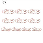 50/20pcs Love Diamond Crown Envelope Stationery Photo Tickets Office Supplies Metal Book Paper Clip Paperclips Mini Binder Clips