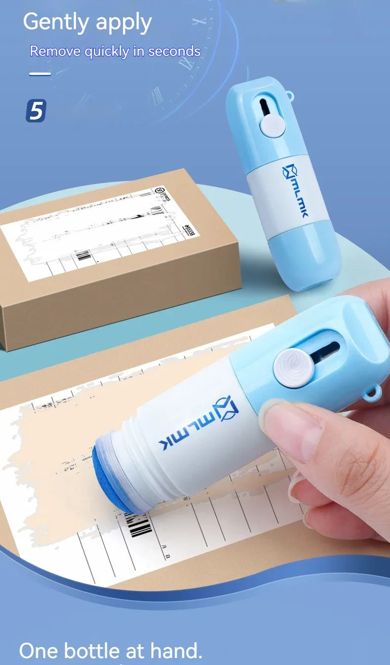 Portable Thermal Paper Correction Fluid Fast-Drying Anti Peep Privacy Protector with Retractable Box Opener Quick Eraser Covera