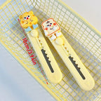 1 Pcs Cute Cartoon Alloy Mini Portalble Utility Knife Cutter Letter Envelope Opener Mail Knife School Office Supplies