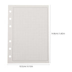 100Pcs Loose Leaf Refill Paper Graph Paper for Binder Journals Compatible 6-Ring Binder Grid Sheets Planner Filler Pages Project