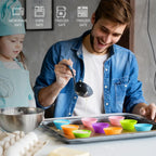 Kids Lunch Bento Box Accessories with Silicone Cupcake Liners for Baking and Small Animal Food Toothpicks Fruit Forks