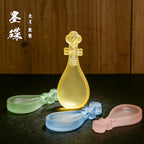 Lute and Guqin Shaped Ink Dish with Lid Chinese Calligraphy Ink Stone Traditional Stationery for Students