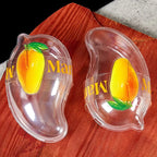 10pcs Creative Mango Shape Disposable Dessert Cake Plastic Cup DIY Cake Cream Mousse Packaging Box With Clear Cover