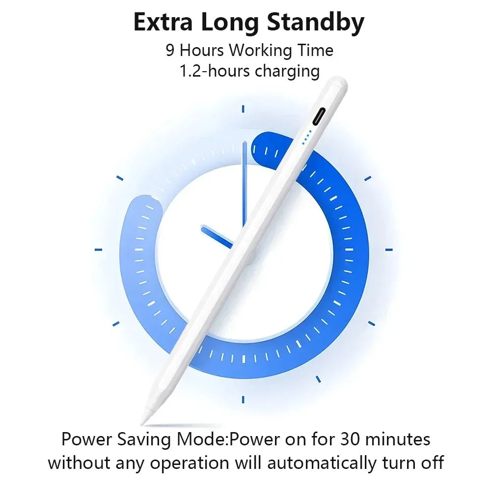 Stylus Pen for Apple Pencil LED Power Indicators Palm Rejection Touch Pencil for IPad From 2018 to 2025 Years