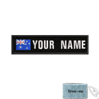 1PC 10cmX2.5cm Custom Name Flag Patch Stripes Badge Iron On Or Hook Loop Armband Germany Luxembourg Armenia Serbia Singapore
