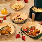 XXL 23CM Air Fryer Paper Square Parchment Paper Disposable Paper Liner Oil-proof Paper for 7-12 L AirFryer Oven Microwave Pan