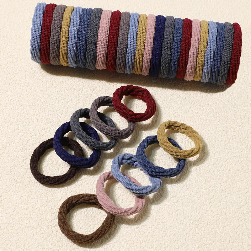 20Pcs Women Girls Simple Basic Elastic Hair Bands Ties Scrunchie Ponytail Holder Rubber Bands Fashion Headband Hair Accessories