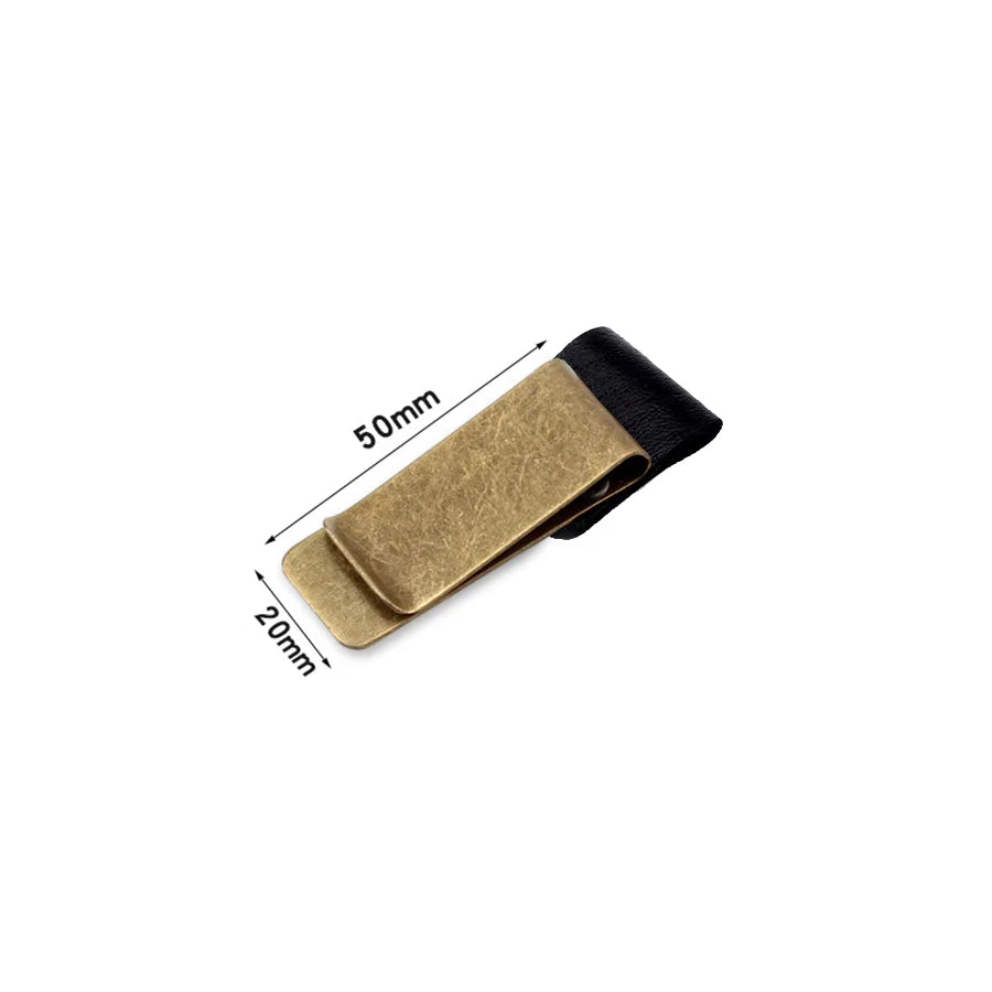 Handmade Leather Pen Holder Clip Brass Stainless Steel Holder For Journal Notebook Paper Folder Home Office Daily Desktop Use