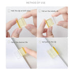 Candy Color Push Paperclip Pusher Transparent Test Paper File Storage Clip Bookmark Student Stationery School Office Supplies