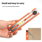 Multi-role Depth Measuring Ruler Adjustable Woodworking Multi-angle Marking Ruler Positioning Scribing Protractor Tool