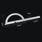 Stainless Steel 180 Degree Protractor Angle Ruler Metal Angle Meter Gauge Finder Goniometer For Precision Measurement