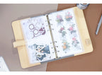 A5A6  5Pcs Binder Zipper Folders For 6-Ring Notebook Binder Transparent Loose Leaf Document Filing Bags