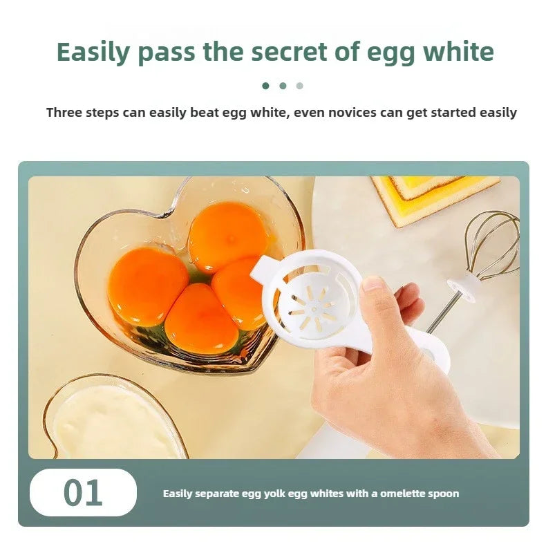 Egg Beater Handheld Electric Milk Frother Maker Drink Foamer Mixer Coffee Creamer Whisk Frothy Stirring Home Kitchen Gadgets