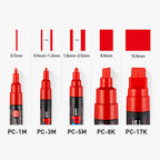1pcs Japan UNI POSCA Markers PC-1M/3M/5M Acrylic Graffiti Pen Waterproof DIY Stackable Color Art Painting School Supplies