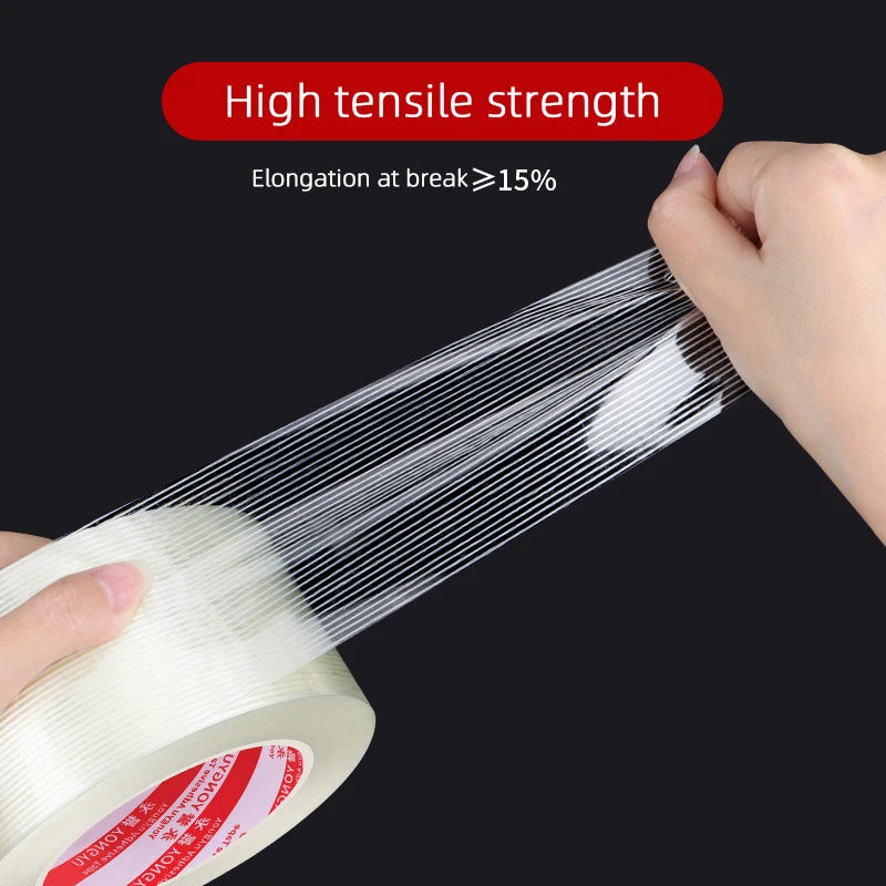 Single-sided Fiberglass Filament Tape Lithium Battery Insulation Wrap Fiberglass Tape Home Appliance Carton Fixed Packing Tape