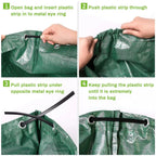 1/2/3 Pack Reusable Garden Waste Bags 72 Gallon Yard Leaf Lawn Trash Waste Bags