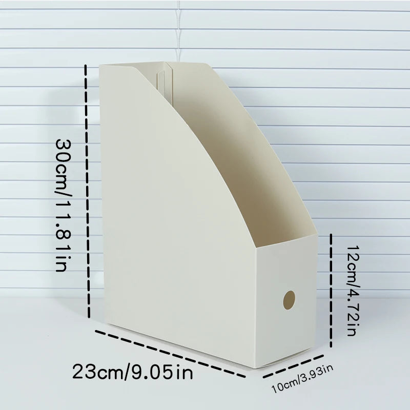 Simple Foldable Office Desktop File Storage Vertical A4 Folder With Inserts Box Large Capacity 9 Color Choices