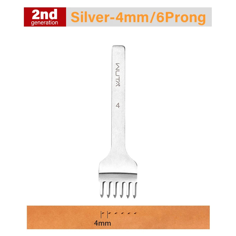 WUTA 1pc 3/4/5/6mm Leather Chisel Tool Diamond Pricking Iron Basic Hole Punch Stitching Leather Craft Tools
