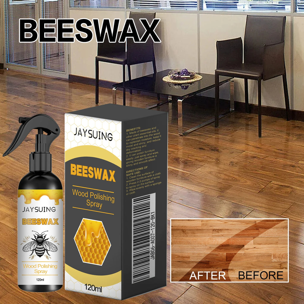 Beeswax Wood Polishing Spray Furniture Scratch Repair Floor Seasoning Wax   Restores Shine Waterproof Removes Wax Dirt Eco-Frien