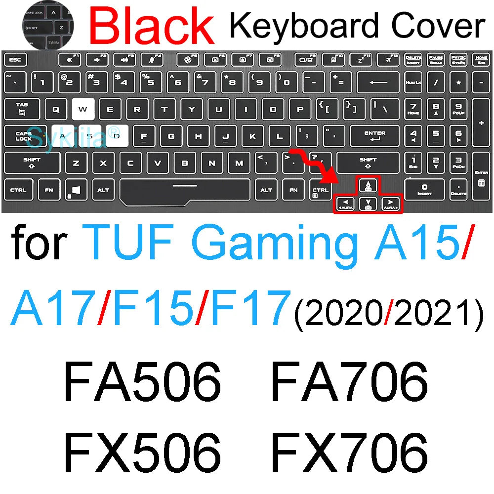 Keyboard Cover for ASUS TUF Gaming A15 A16 A17 A18 F15 F16 F17 FX507 FX607 FA608 FA808 FX608 Silicone Protector Skin Case 15 16