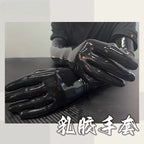 Black White Latex Gloves Integrated Molding Long Short Gloves Cosplay Close-fitting Male or Female Gloves Private Party DJ Props