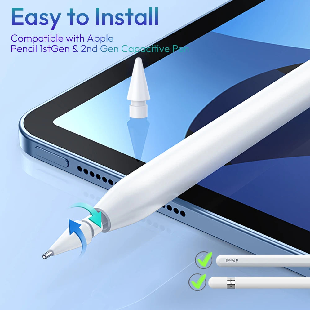 Replacement Tips for Apple Pencil 1st/2nd Gen IPencil Nibs No Wear Out Upgraded for iPad Pro Pencil 2/1 Gen 애플펜슬 펜촉
