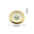 Compasses For Outdoor Adventure Retro Gold Glossy Design Hiking Camping Essential Tool With Metal Glass