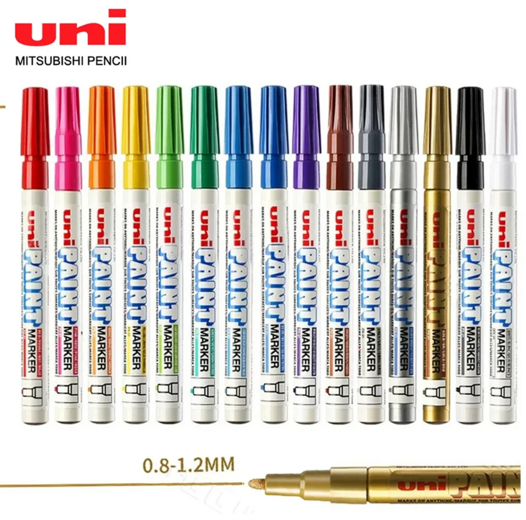1pcs Japan UNI Paint Marker PX-21 Color Oil-based Permanent 0.8-1.2mm Tire Touch Up Painting Waterproof Graffiti Art Supplies