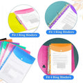 11 Holes Expandable Binder Folders–18 Pack Binder Pocket Organizer Folders For 2/3/4 Ring Document