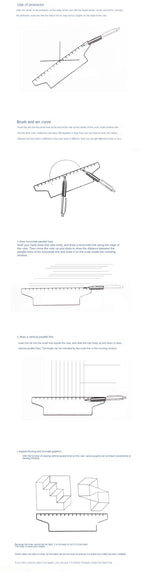 Angles Line Ruler 15cm 30cm Multi-Function Drawing Tool Roll Draw Ruler Metric Rolling Ruler Clear Parallel Rolling Ruler